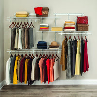 ShelfTrack Adjustable Closet Organizer 5' - 8' W, White alt 0