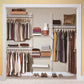 SuperSlide Closet Organizer Kit 5'- 8' W Fixed Mount, White