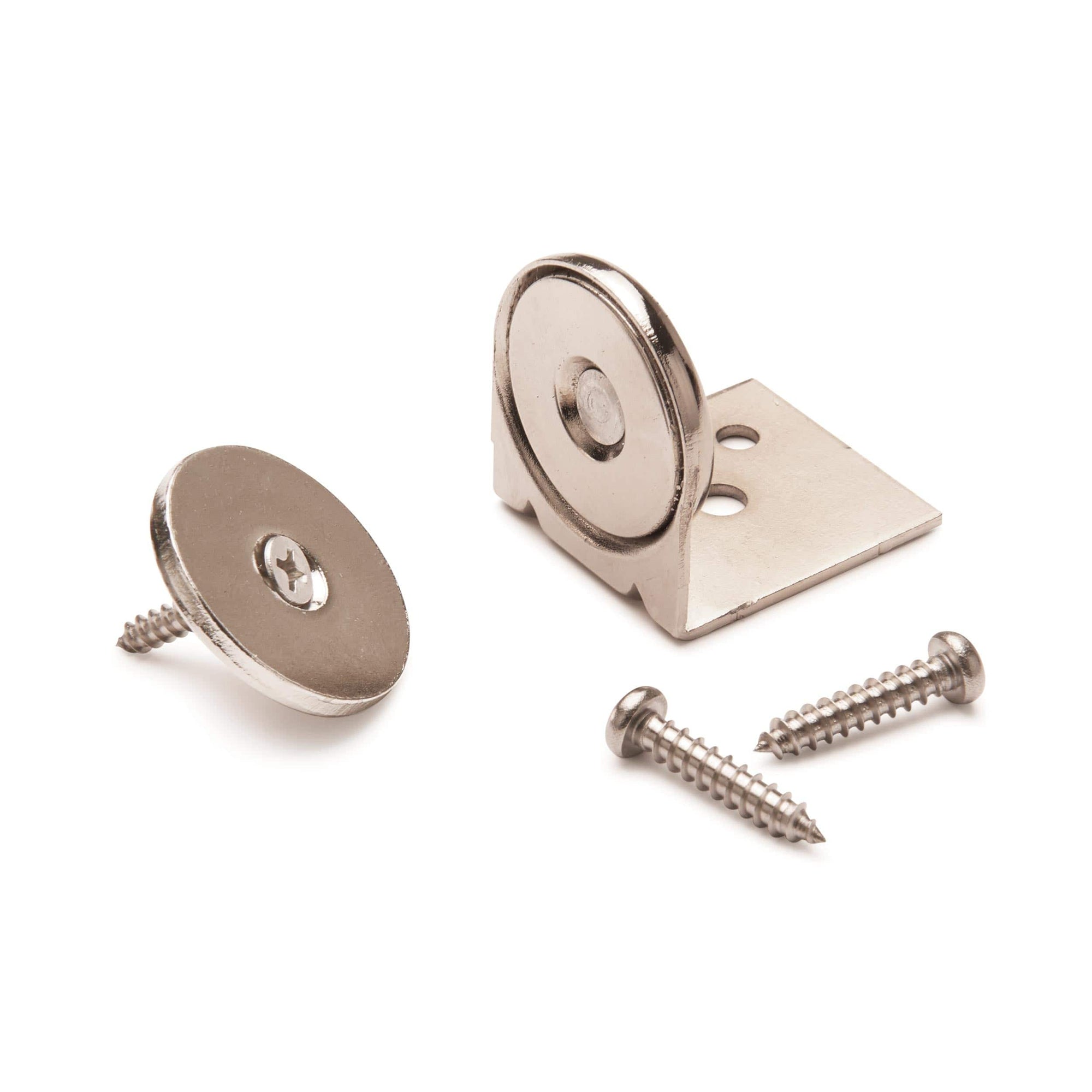 Stainless Steel Magnetic Latch with Bracket 1" Dia 40 lbs Holding Strength alt 0