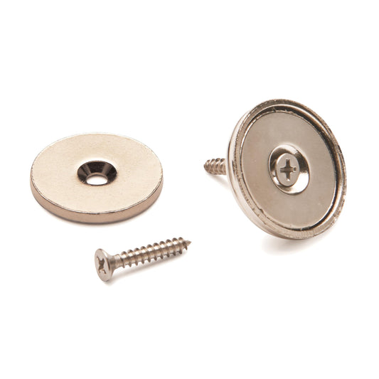 Stainless Steel Magnetic Latch 1" Dia 40 lbs Holding Strength alt 0