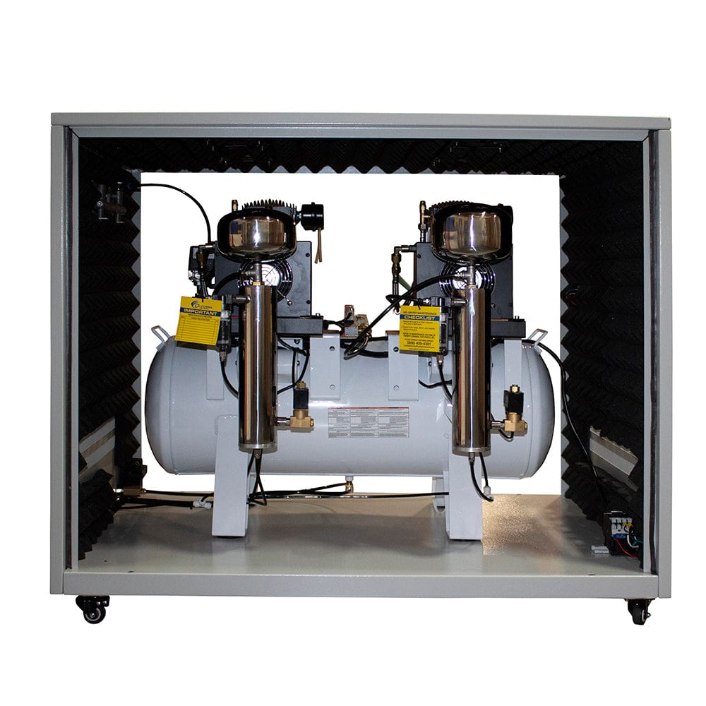 4HP 20 Gallon Oil-Free Compressor with Drying System in Soundproof Cabinet