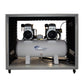4HP 20 Gallon Oil-Free Compressor with Air Drying System and Auto Drain Valve in Soundproof Cabinet alt 0
