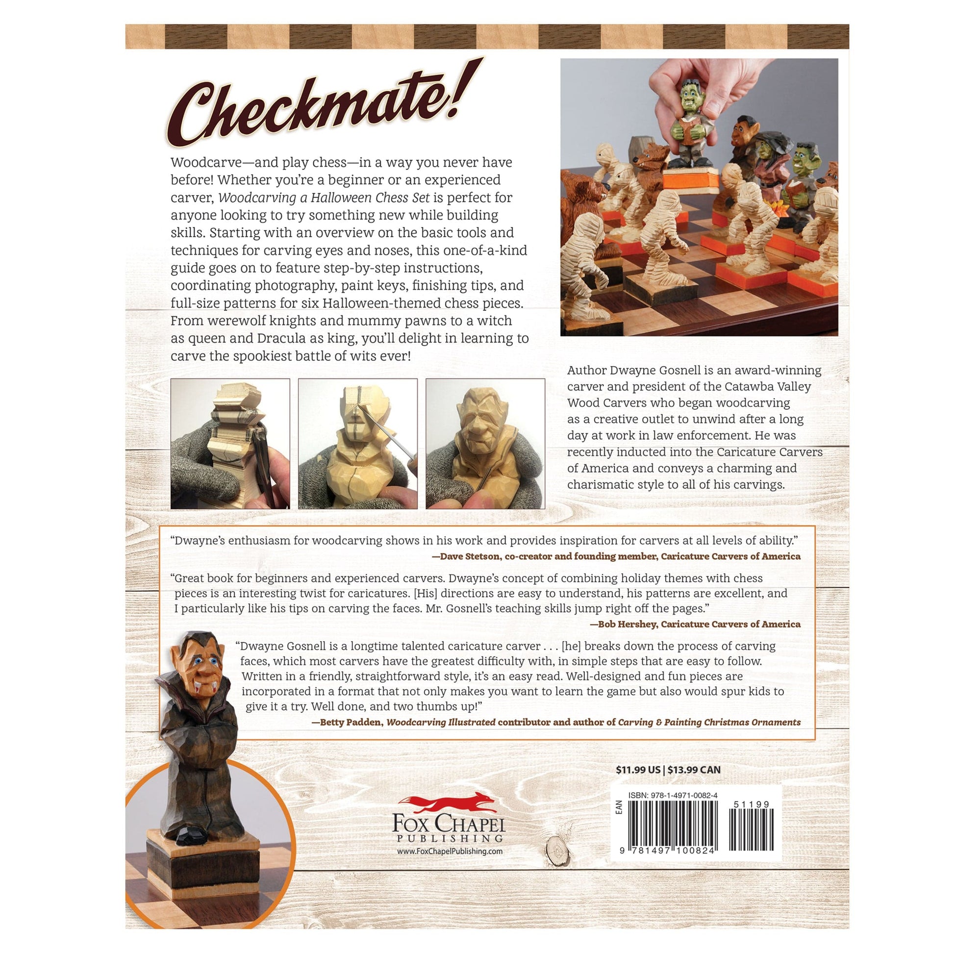 Woodcarving a Halloween Chess Set alt 0