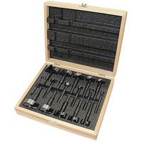 Black Shark Forstner Bit Set In Wooden Box - Imperial - 16 Piece alt 0