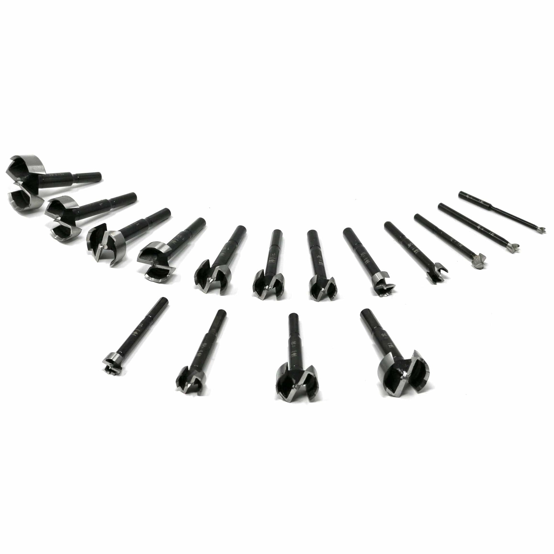 Black Shark Forstner Bit Set In Wooden Box - Imperial and Metric - 16 Piece alt 0