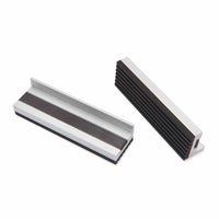 4" Aluminum Vise Jaws With Rubber Face - Pair alt 0