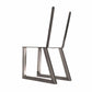 Bench Legs with Back Rest Raw Steel Pair alt 0