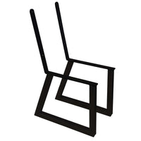 Bench Legs with Back Rest Black Pair alt 0