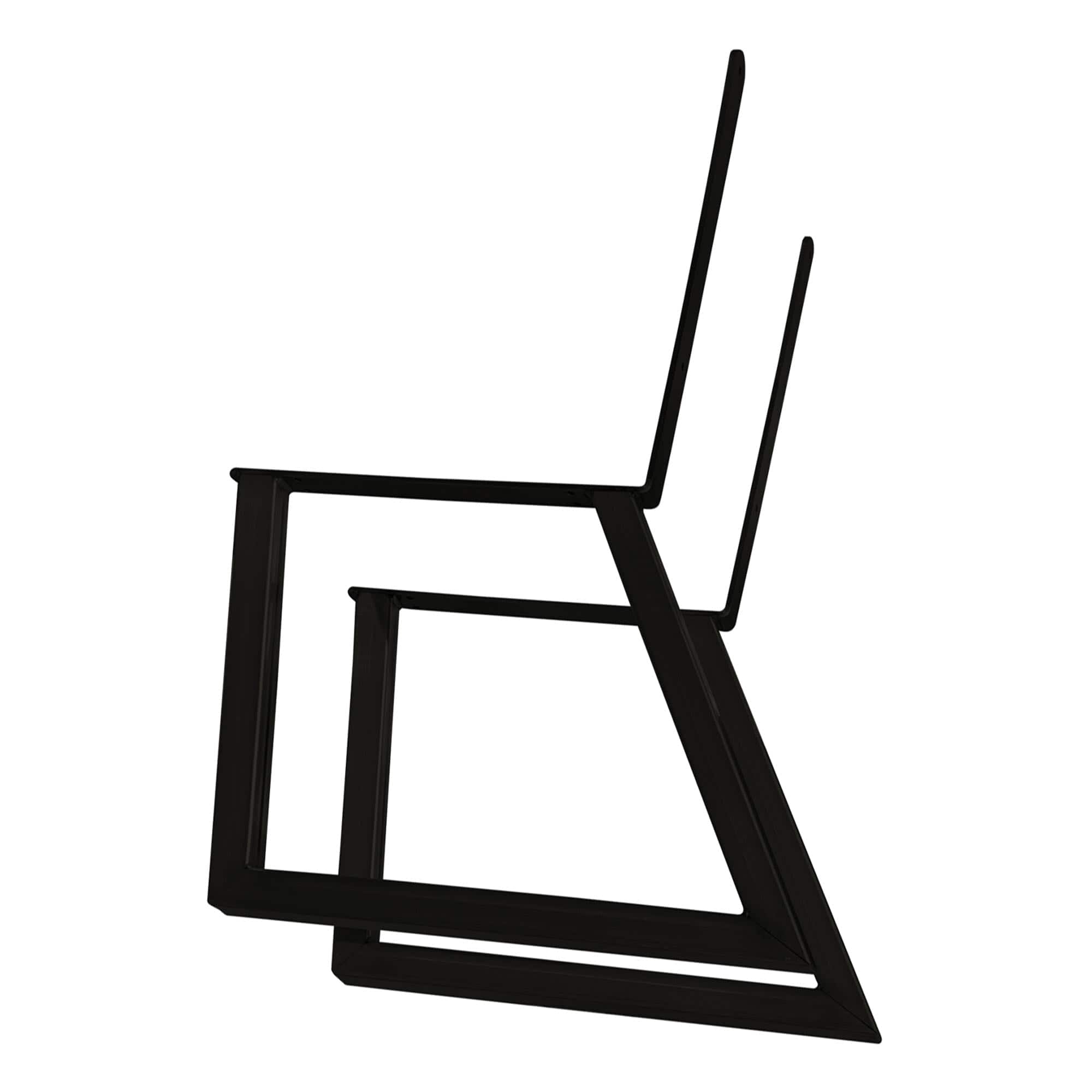 Bench Legs with Back Rest Black Pair alt 0