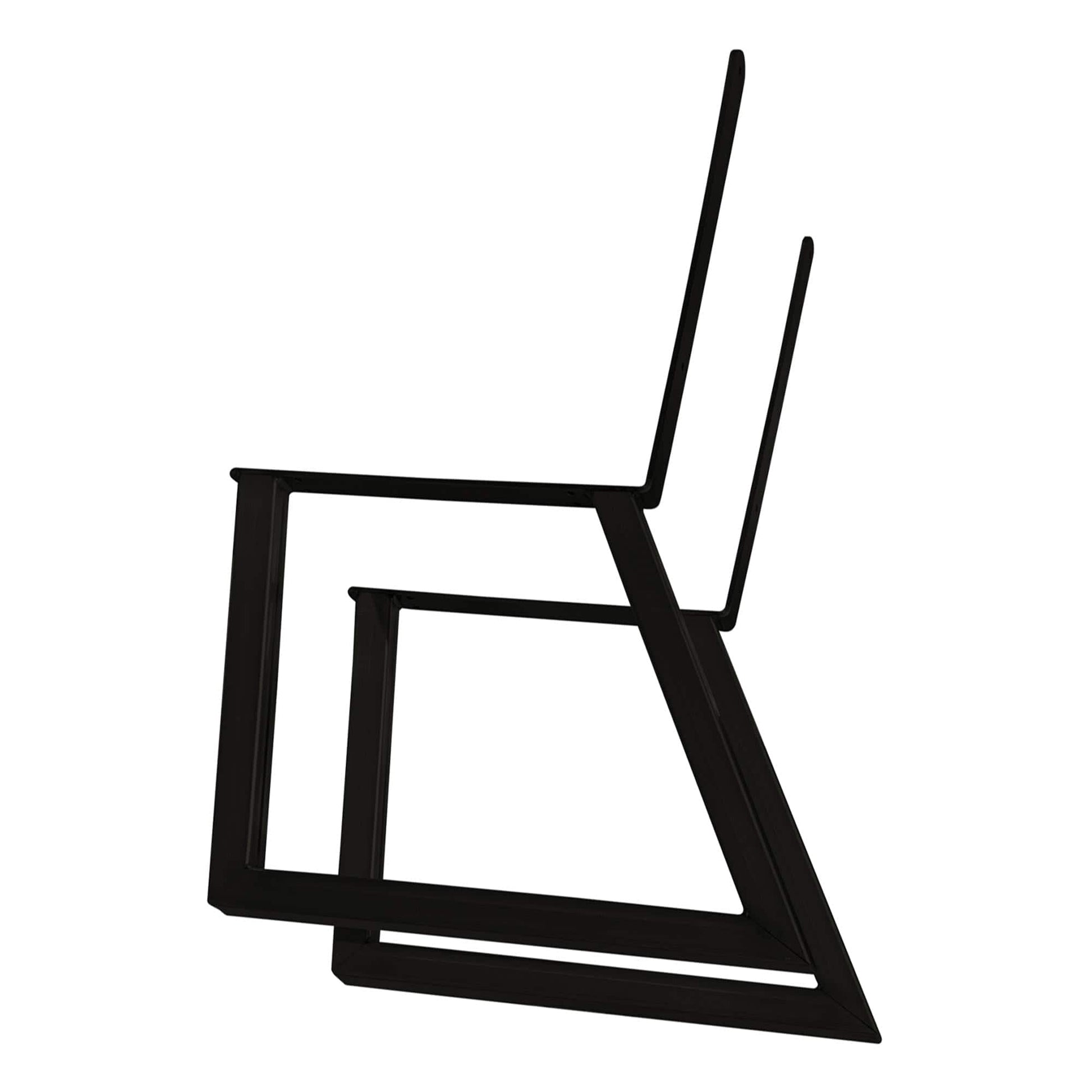 Bench Legs with Back Rest Black Pair alt 0