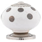 Eclectic Knob, 1-9/16" D, Chrome, White alt 0
