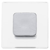 Contemporary Knob, 1-9/16" x 1-9/16", Chrome, Clear alt 0