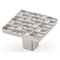 Contemporary Knob, 1-1/4" x 1-1/4", Brushed Nickel alt 0