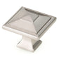 Transitional Knob, 1-1/2" x 1-1/2", Brushed Nickel alt 0