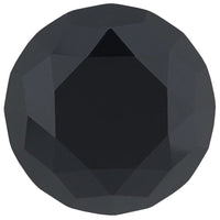 Contemporary Knob, 1-3/16" D, Chrome, Black alt 0