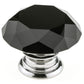 Contemporary Knob, 2" D, Chrome, Black alt 0