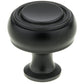 Contemporary Knob, 1-5/16" D, Black alt 0