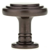 Traditional Knob, 1-5/16" D, Honey Bronze alt 0