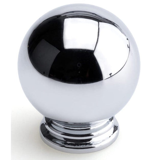 Traditional Knob, 1-3/16" D, Chrome alt 0