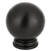 Traditional Knob, 1-3/16" D, Matte Black alt 0