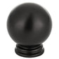 Traditional Knob, 1-3/16" D, Matte Black alt 0