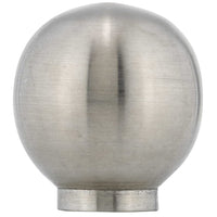 Contemporary Knob, 1-3/16" D, White, Brushed Nickel alt 0