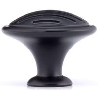 Contemporary Knob, 1-3/16" D, Matte Black alt 0