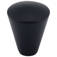 Contemporary Knob, 9/16" D, Matte Black alt 0