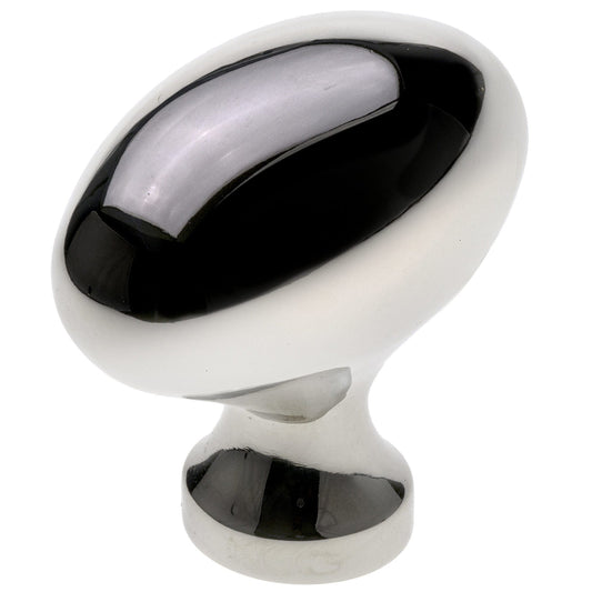Traditional Knob, 1-31/32" x 1-3/32", Polished Nickel alt 0