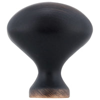 Traditional Knob, 1-3/16" x 25/32", Brushed Oil-Rubbed Bronze alt 0