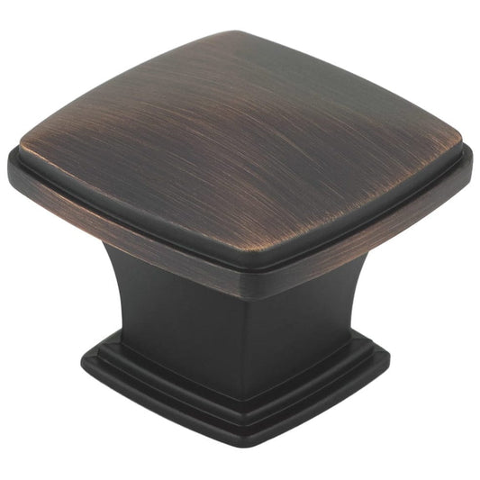 Transitional Knob, 1-11/16" x 1-11/16", Brushed Oil-Rubbed Bronze alt 0