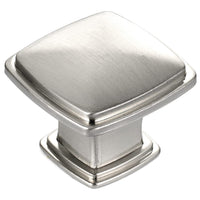 Transitional Knob, 1-7/32" x 1-7/32", Brushed Nickel alt 0