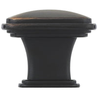 Transitional Knob, 1-7/32" x 1-7/32", Brushed Oil-Rubbed Bronze alt 0