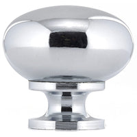 Traditional Knob, 1-1/4" D, Chrome alt 0