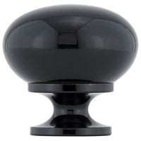 Traditional Knob, 1-1/4" D, Black alt 0