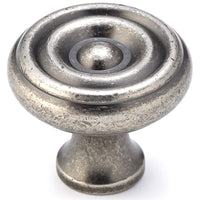 Traditional Knob, 1-1/4" D, Pewter alt 0