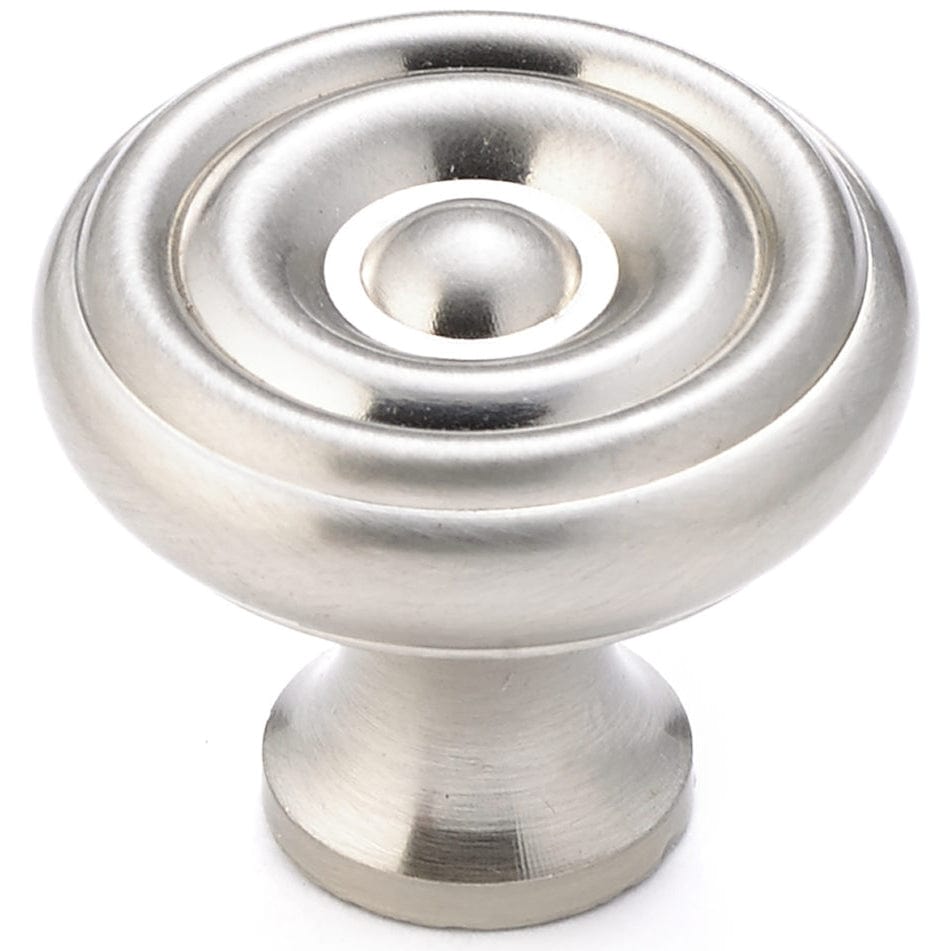 Traditional Knob, 1-1/4" D, Brushed Nickel alt 0