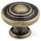 Traditional Knob, 1-5/16" D, Burnished Brass alt 0
