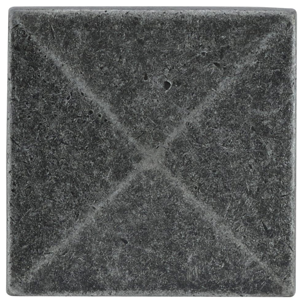 Traditional Knob, 1-1/4" x 1-1/4", Natural Iron alt 0