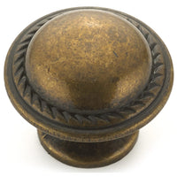 Traditional Knob, 1-3/16" D, Regency Brass alt 0