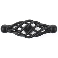 Traditional Knob, 2-23/32" x 25/32", Matte Black alt 0