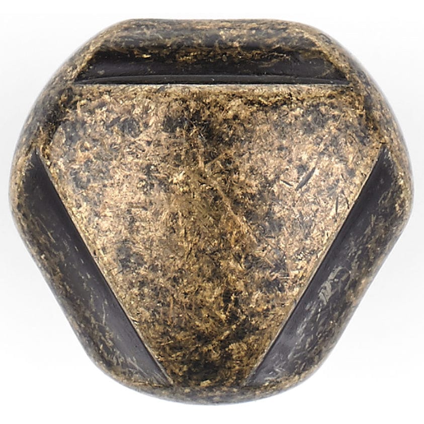 Traditional Knob, 1-1/8" D, Burnished Brass alt 0
