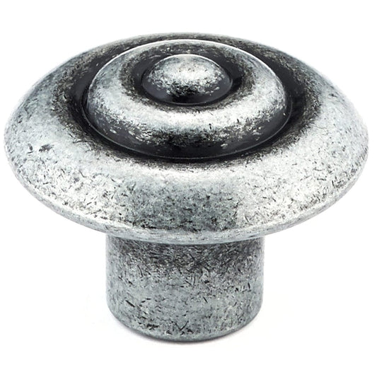 Traditional Knob, 1-1/4" D, Wrought Iron alt 0