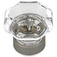 Eclectic Knob, 1-5/16" D, Matte Nickel, Clear alt 0