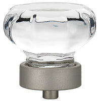 Eclectic Knob, 1-5/16" D, Matte Nickel, Clear alt 0