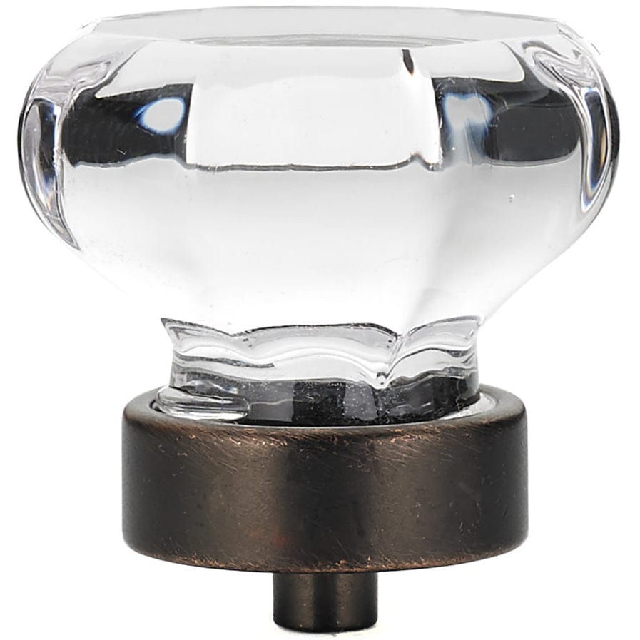 Eclectic Knob, 1-5/16" D, Clear, Brushed Oil-Rubbed Bronze alt 0