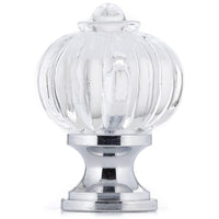 Eclectic Knob, 1-1/8" D, Clear, Chrome alt 0