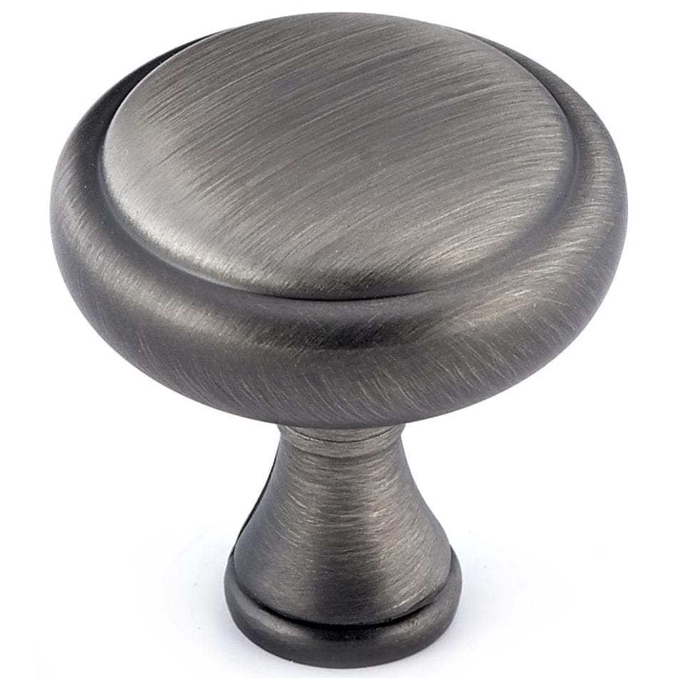 Traditional Knob, 1-1/4" D, Antique Nickel alt 0
