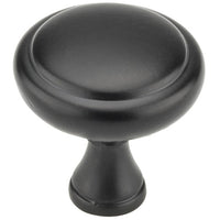 Traditional Knob, 1-1/4" D, Matte Black alt 0
