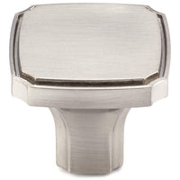 Transitional Knob, 1-3/8" x 1-3/8", Brushed Nickel alt 0